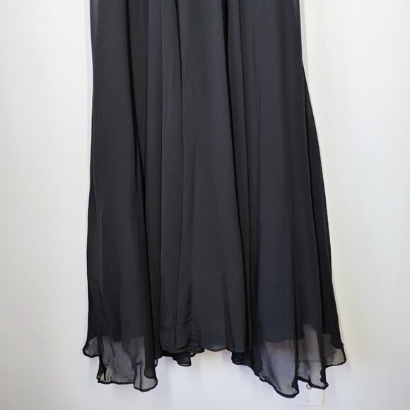 Vtg Cache Dress Womens 6/8 Black Evening Cutout Prom Formal Wedding Whimsigoth - Picture 7 of 16